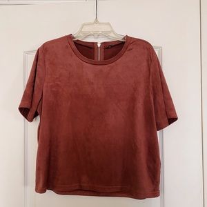 Zara Faux Suede Tee